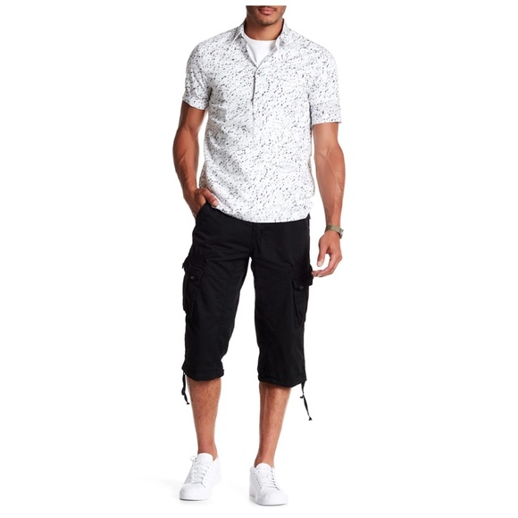 X-Ray Jeans Men's Belted 18" Long Cargo Shorts With Draw Cord - Picture 2 of 16